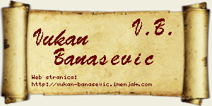 Vukan Banašević vizit kartica